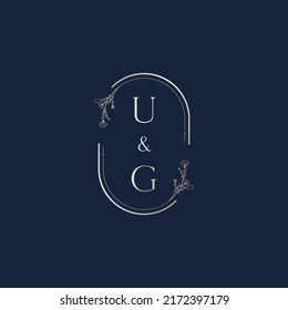 UG wedding initial logo letters in high quality professional design that will print well across any print media