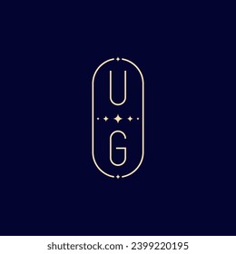 UG wedding lie monogram with high quality professional design that will print well across any print media