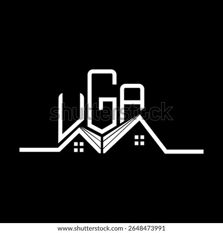 UGA Real State logo design, UGA simple and modern logo. UGA luxurious alphabet design  