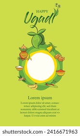 ugadi festival card design illustration vector