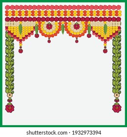 ugadi festival colour vector illustration