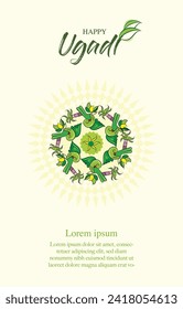 ugadi festival creative circle design vector illustration