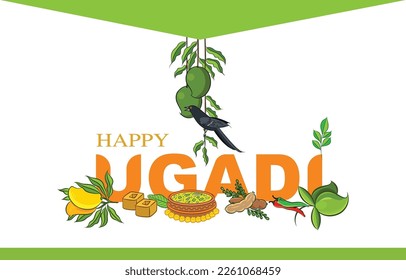 ugadi festival poster design vector