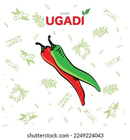 ugadi festival vector poster design