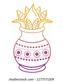 Ugadi indian elements rainbow lines