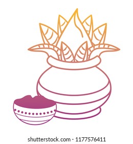 Ugadi indian elements rainbow lines
