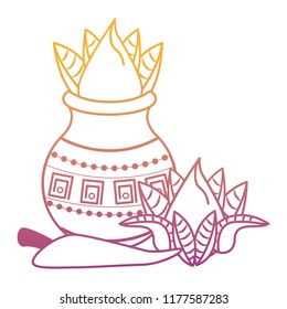Ugadi indian elements rainbow lines