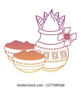 Ugadi indian elements rainbow lines