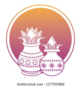 Ugadi indian elements rainbow lines