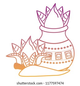 Ugadi indian elements rainbow lines