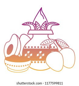 Ugadi indian elements rainbow lines