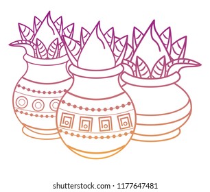 Ugadi indian elements rainbow lines