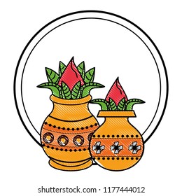 Ugadi indian elements scribble