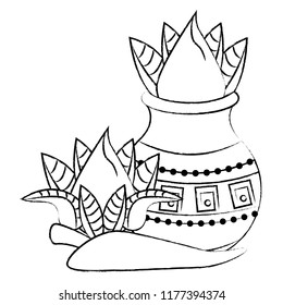 Ugadi indian elements sketch