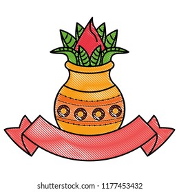 Ugadi indian emblem scribble