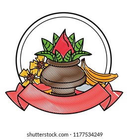 Ugadi indian emblem scribble