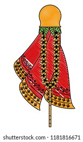 Ugadi indian symbol scribble