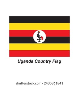 Uganda country Flag icon vector illustration design