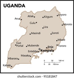 Uganda Country Map