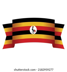 Uganda day icon cartoon vector. Flag map. Stand national