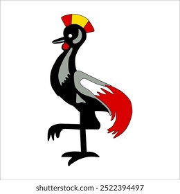 Uganda element flag national material design