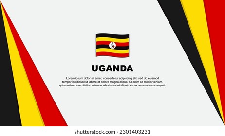 Uganda Flag Abstract Background Design Template. Uganda Independence Day Banner Cartoon Vector Illustration. Uganda Flag
