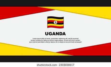 Uganda Flag Abstract Background Design Template. Uganda Independence Day Banner Cartoon Vector Illustration. Uganda Vector