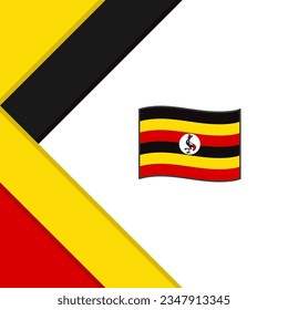 Uganda Flag Abstract Background Design Template. Uganda Independence Day Banner Social Media Post. Uganda Illustration