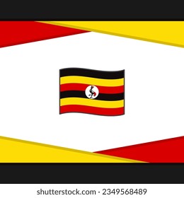 Uganda Flag Abstrakte Hintergrunddesign-Vorlage. Uganda Independence Day Banner Social Media Post. Uganda Vektor