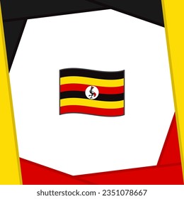 Uganda Flag Abstract Background Design Template. Uganda Independence Day Banner Social Media Post. Uganda Banner