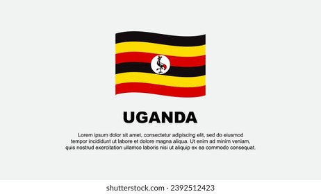 Uganda Flag Abstract Background Design Template. Uganda Independence Day Banner Social Media Vector Illustration. Uganda Background