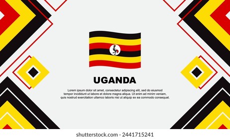 Uganda Flag Abstract Background Design Template. Uganda Independence Day Banner Wallpaper Vector Illustration. Uganda Background