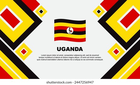 Uganda Flag Abstract Background Design Template. Uganda Independence Day Banner Wallpaper Vector Illustration. Uganda Cartoon