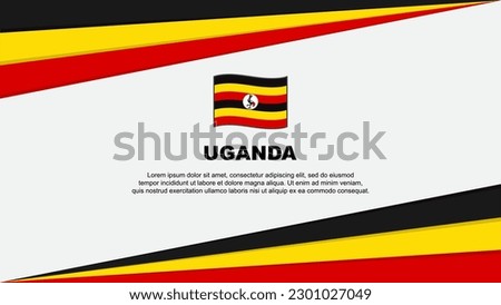 Uganda Flag Abstract Background Design Template. Uganda Independence Day Banner Cartoon Vector Illustration. Uganda Design