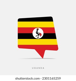 Uganda flag bubble chat icon