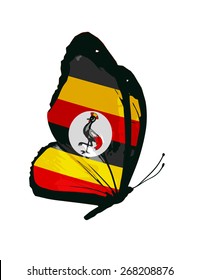 Uganda flag butterfly - vector 