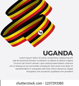 Uganda flag for decorative.Vector background