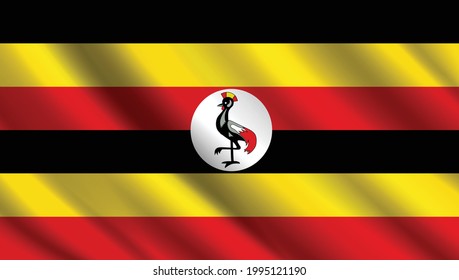 Uganda Flag Independence And National Day Image Wavy Flag Design