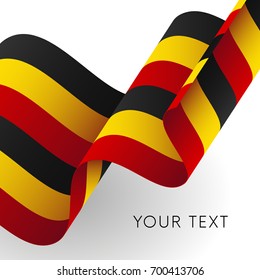 Uganda flag. Patriotic design. Vector illustration.