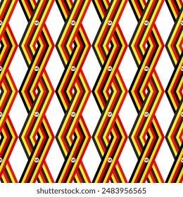 uganda flag rhombus pattern background. vector illustration