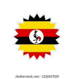 Uganda flag. Uganda star flag.