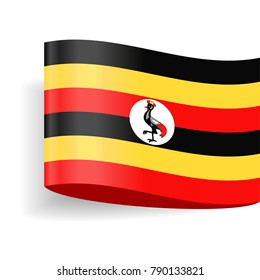 Uganda Flag Vector Icon - Illustration