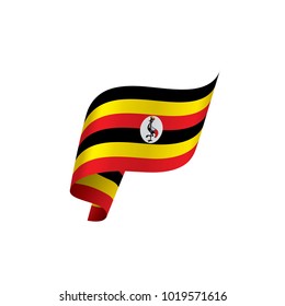 Uganda flag, vector illustration