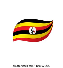 Uganda flag, vector illustration