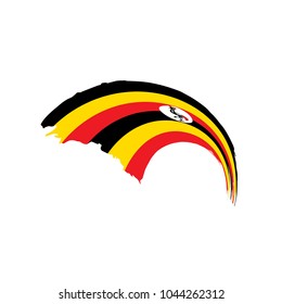 Uganda flag, vector illustration
