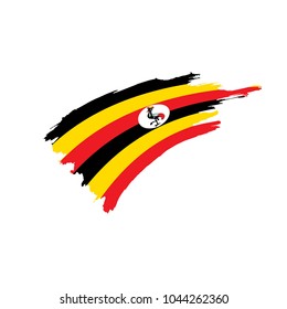 Uganda flag, vector illustration