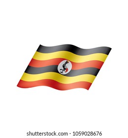 Uganda flag, vector illustration