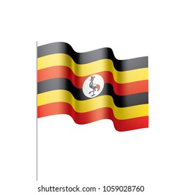 Uganda flag, vector illustration