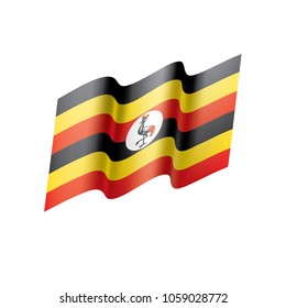 Uganda flag, vector illustration