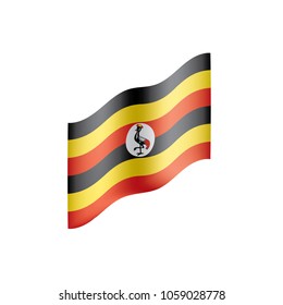 Uganda flag, vector illustration